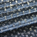 Tessuto di velluto a maglia da deformazione glitter